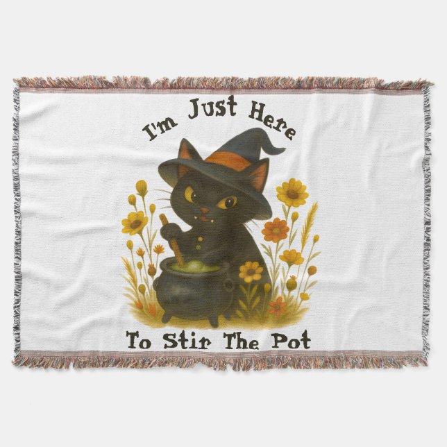 Halloween Cat - Ich bin nur hier, um den Pot zu um Decke (Vorderseite)