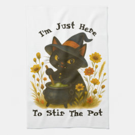 Halloween Cat - Ich bin nur hier, um den Pot zu um Geschirrtuch