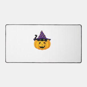 Halloween Cat in Pumpkin - Niedlicher schwarzer Ki Schreibtischunterlage