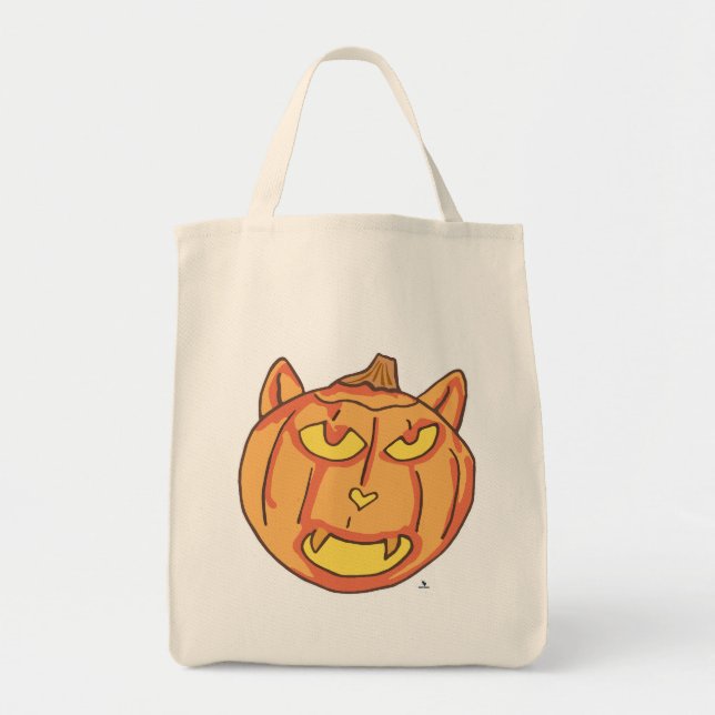 Halloween Cat Jack-o-Lantern Art Pumpkin Time Tragetasche (Vorne)