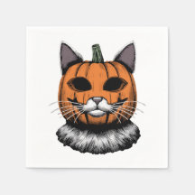 Halloween Cat, Kürbisgesicht
