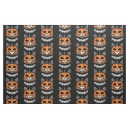 Halloween Cat, Kürbisgesicht Stoff