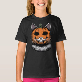 Halloween Cat, Kürbisgesicht T-Shirt