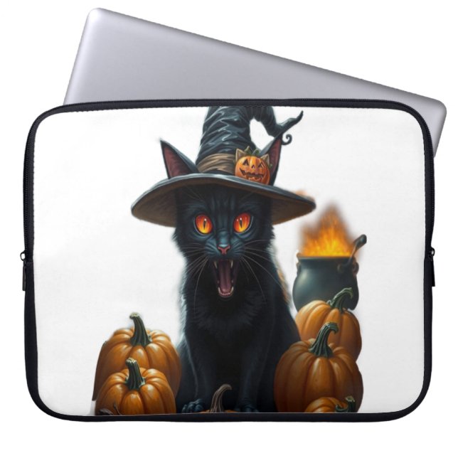 Halloween Cat  Laptopschutzhülle (Vorderseite)