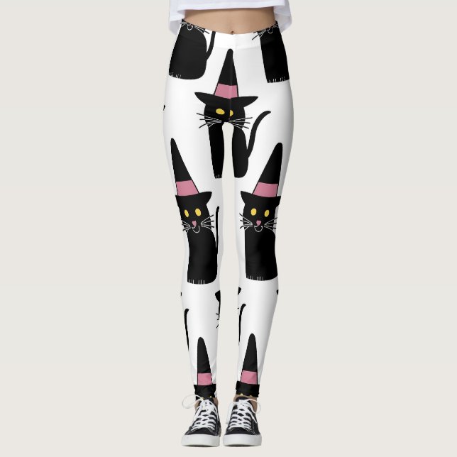 Halloween Cat Leggings (Vorderseite)
