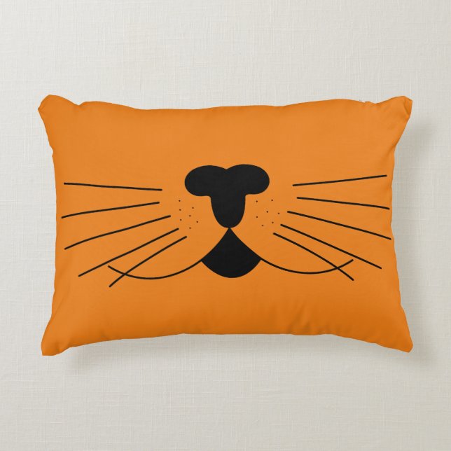 Halloween Cat Lover's Fun Orange Dekokissen (Vorderseite)