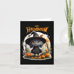 Halloween Cat Lovers Funny Spooky Halloween Beängs Karte