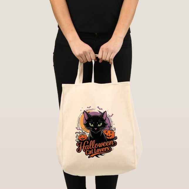 Halloween Cat Lovers Tragetasche (Vorderseite (Produkt))