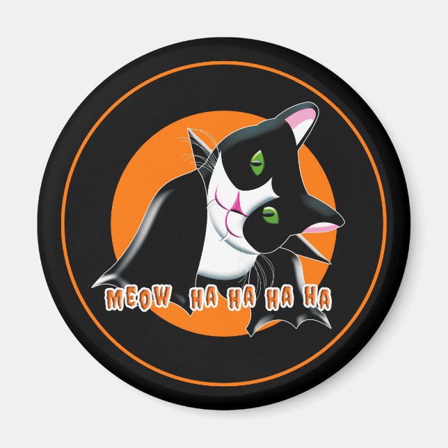 Halloween Cat Magnet (Vorne)