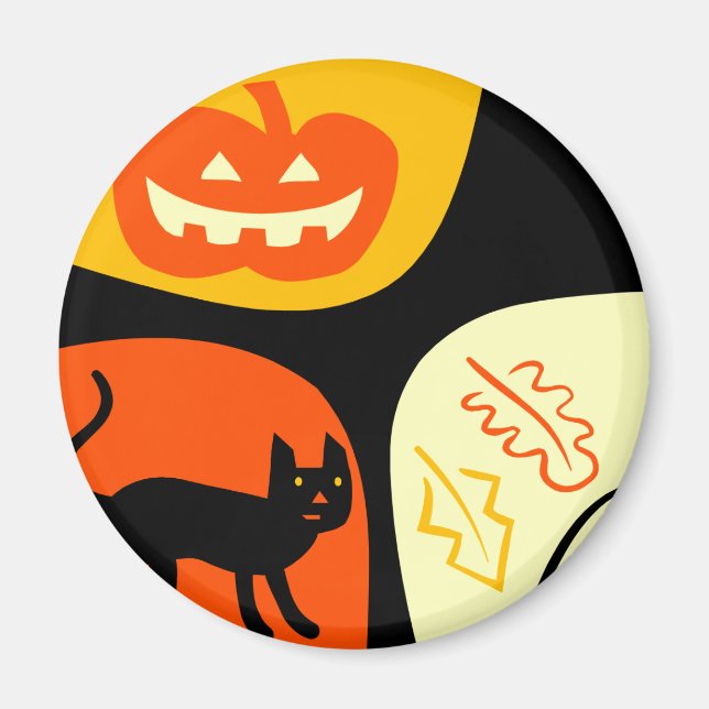 Halloween Cat Magnet (Vorne)