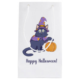 Halloween Cat mit Pumpkin Kleine Geschenktüte