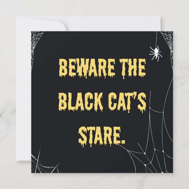 Halloween Cat Modern Einladung (Vorderseite)