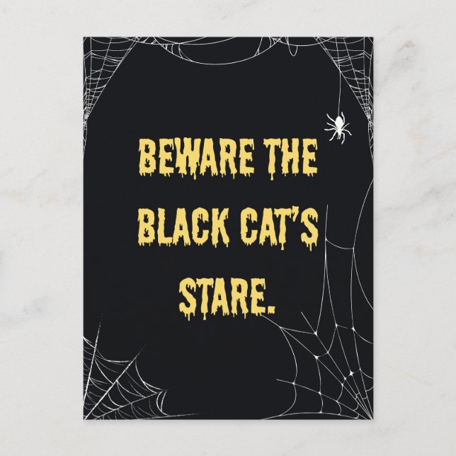 Halloween Cat Modern Postkarte (Vorderseite)