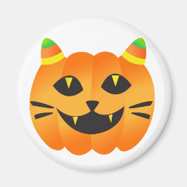 Halloween Cat-o' Lantern Magnet
