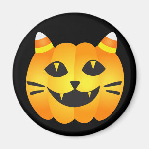 Halloween Cat-o' Lantern Magnet