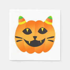 Halloween Cat-o' Lantern Serviette
