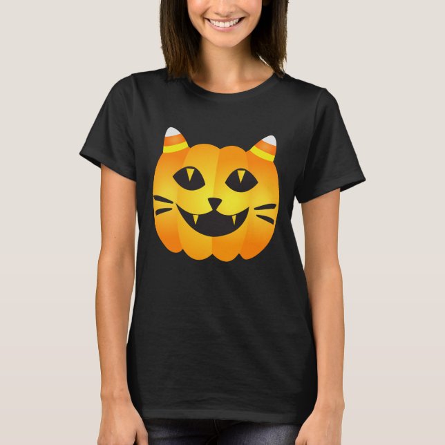 Halloween Cat-o' Lantern T-Shirt (Vorderseite)