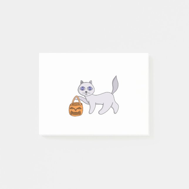 Halloween Cat Post-it Klebezettel (Vorderseite)