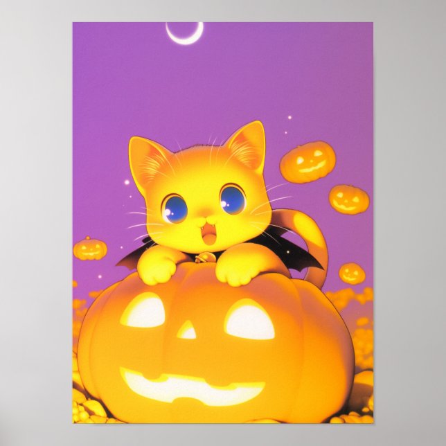 Halloween Cat Poster (Vorne)
