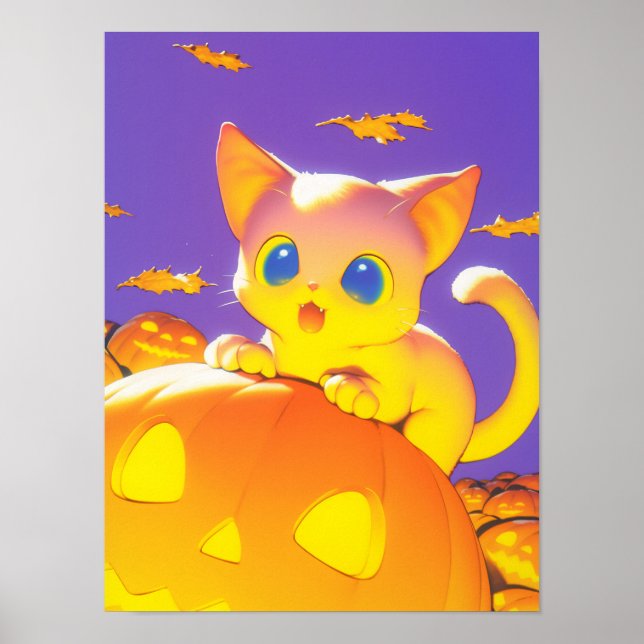 Halloween Cat Poster (Vorne)