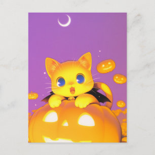Halloween Cat Postkarte