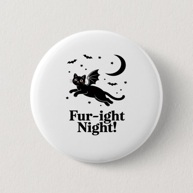 Halloween Cat & Pumpkin Friends Niedliches Spooky- Button (Vorderseite)