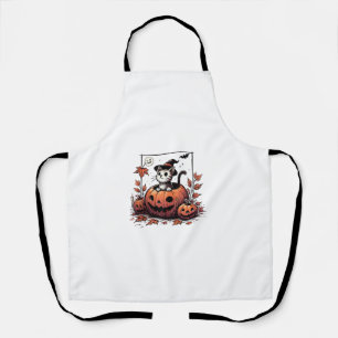 Halloween Cat Pumpkin Niedlich Spooky Fall Trick o Schürze