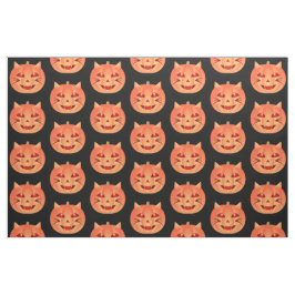 Halloween Cat Pumpkin Stoff