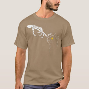 Halloween Cat schwarz Lover Skeleton Hand Boop lus T-Shirt