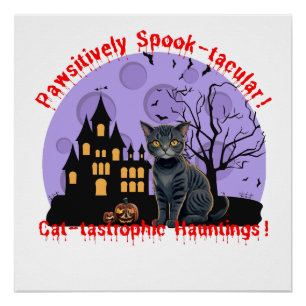 Halloween Cat Shirt   Halloween Sweater   Fall Poster