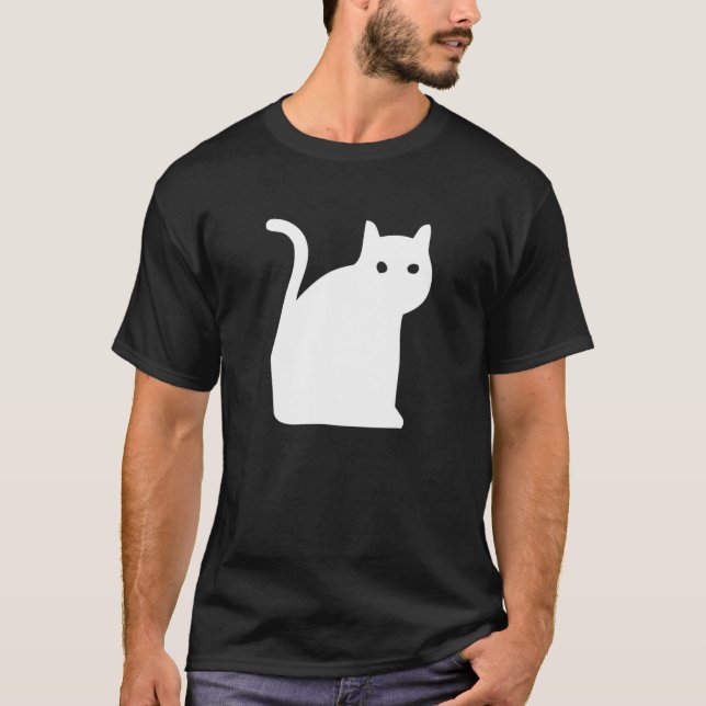 Halloween Cat Sitting Rendy Ästhetik T-Shirt (Vorderseite)