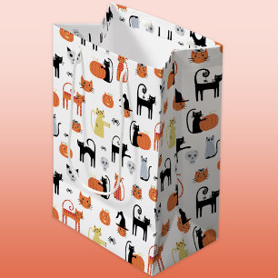 Halloween Cat Spooky Mittlere Geschenktüte