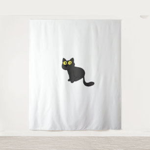 Halloween Cat Spooky und stilvolle Feline Inspirie Wandteppich