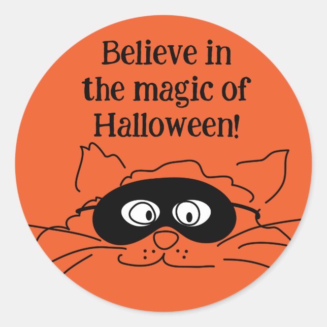 Halloween Cat Sticker (Vorderseite)