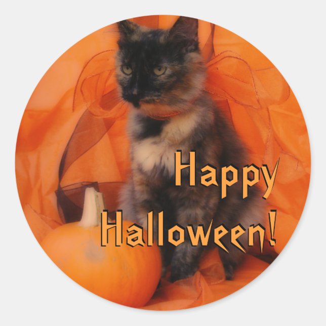 Halloween Cat Stickers (Vorderseite)