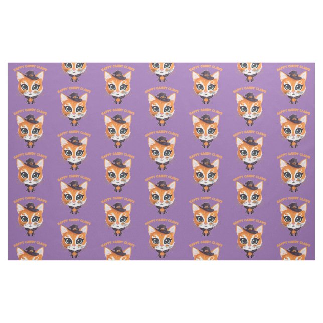Halloween Cat Stoff (Fat Quarter (45,7 x 55,9 cm))