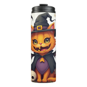 Halloween Cat Thermal Tumbler Thermosbecher