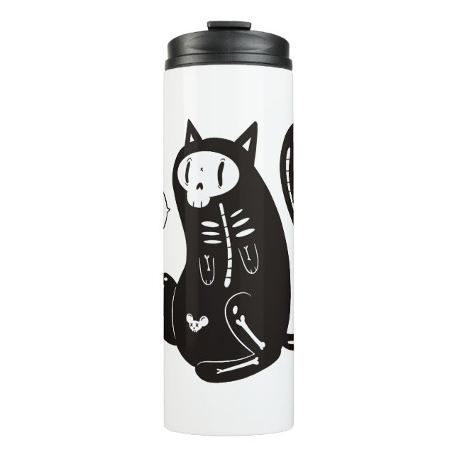 Halloween Cat Thermosbecher (Vorderseite)