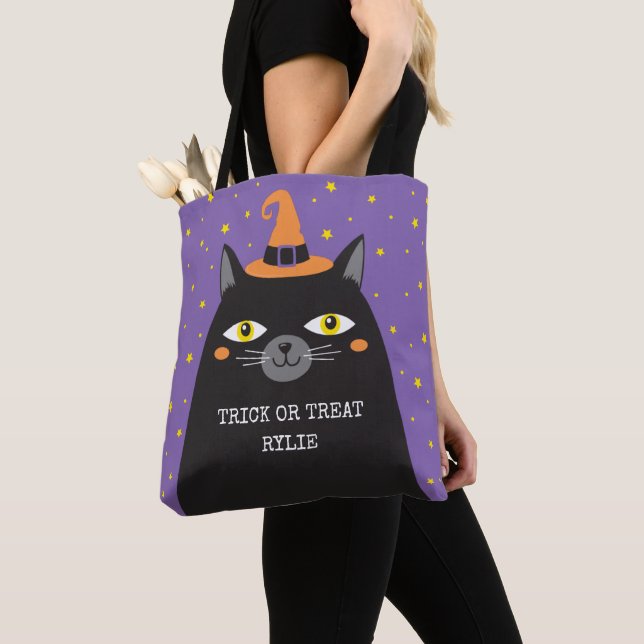 Halloween Cat Trick oder Treat Totbeutel (Von Nahem)
