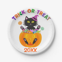 Halloween Cat Trick or Tree