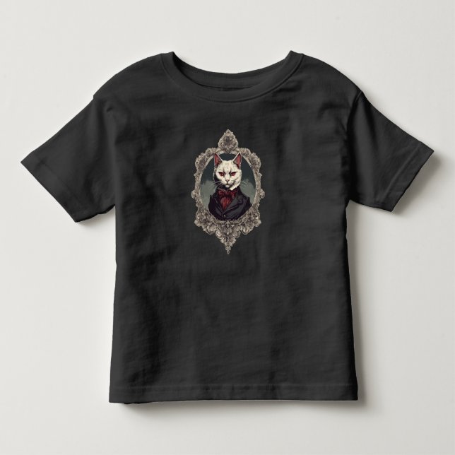 Halloween Cat, Vampire Cat Kleinkind T-shirt (Vorderseite)