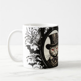 Halloween Cat, Vampire Cat, Lady Fangzähne Kaffeetasse