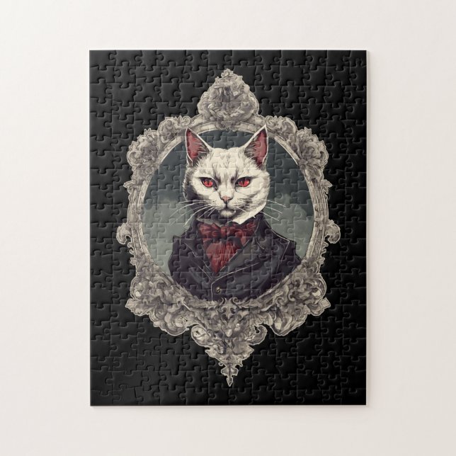 Halloween Cat, Vampire Cat Puzzle (Vertikal)
