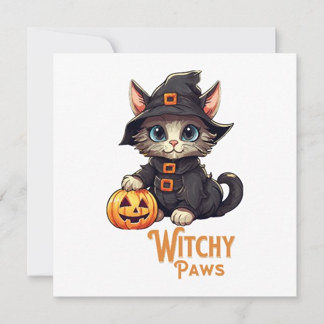 Halloween Cat Witchy Paws (Vorderseite)