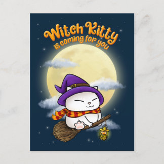 Halloween Cat Witze Kitty Feiertagspostkarte