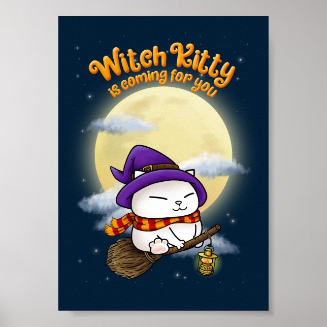 Halloween Cat Witze Kitty Poster (Vorne)