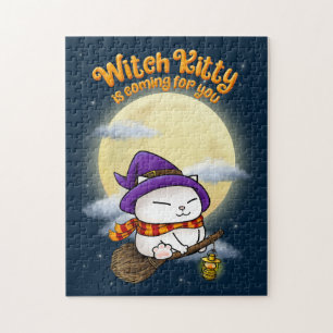 Halloween Cat Witze Kitty Puzzle