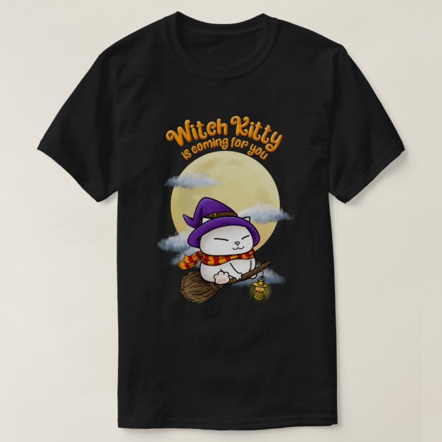 Halloween Cat Witze Kitty T-Shirt (Design vorne)