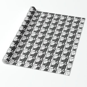 HALLOWEEN CAT-WRAPPING-PAPIER GESCHENKPAPIER