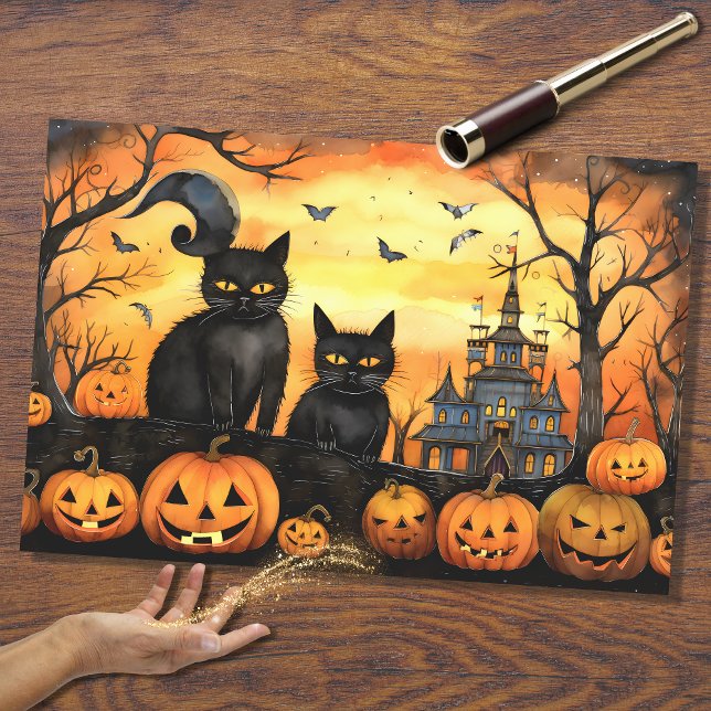 Halloween Cats 1 Decoupage Paper Seidenpapier (Von Creator hochgeladen)